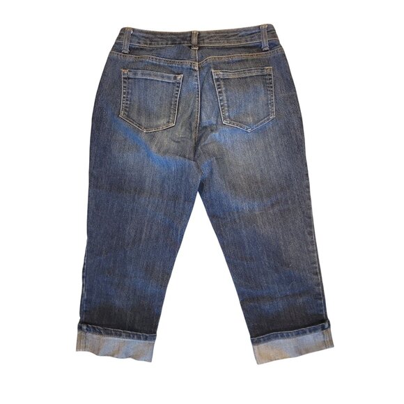 Style & Co Petite Curvy Capri Jeans‎ Womens 2P Dark Wash Denim Spandex comfort - Picture 4 of 6
